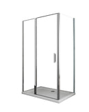 Box Doccia angolare 65x100 cm 1 anta Battente in Cristallo trasparente 6mm H190 Best