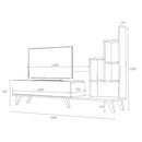 Mobile porta Tv con libreria Bingo rovere 160 cm 