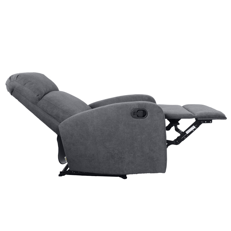 Poltrona Relax Reclinabile Manuale 75x65x101 cm in Tessuto Grigia