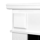 Camino Elettrico da Pavimento 99,7x103,4x27 cm Effetto Fiamma 2000W Oscar & Galileo silver Bianco/nero