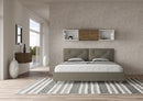 Letto Matrimoniale Imbottito in Similpelle Appia Large Cappuccino Varie Misure