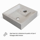 Basamento per Fontana 40x40x10 cm in Calcestruzzo Plinto XL Grigio