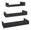 Set 3 Mensole da Parete 60-50-40x23,7x8 cm in Fibra di Legno Calamita Maxi  Nero