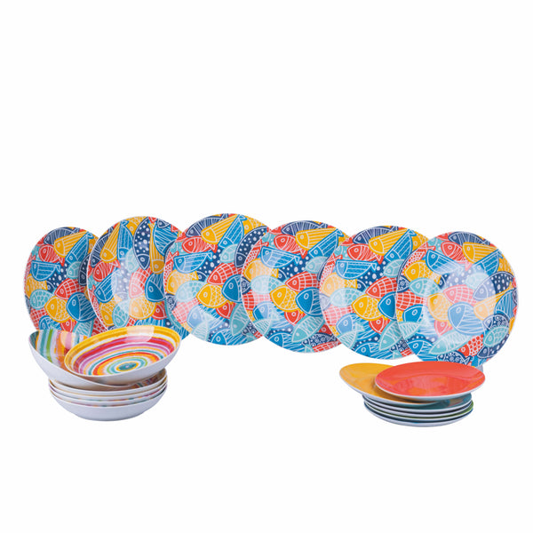 sconto Servizio Piatti 18 Pezzi in Porcellana 6 Posti Tavola Diversi Villa d'Este Home Tivoli Can Fisher