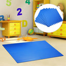 Tappeto Puzzle a Incastro Set 8 Pezzi 60x60 cm Blu 