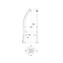 Doccia Solare da Giardino 22L Miscelatore e Lavapiedi Sined Sole Blu