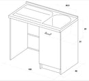 Lavatoio e Coprilavatrice 109x60x89cm Asse in Legno Montegrappa Marella Bianco Destro con Cesto