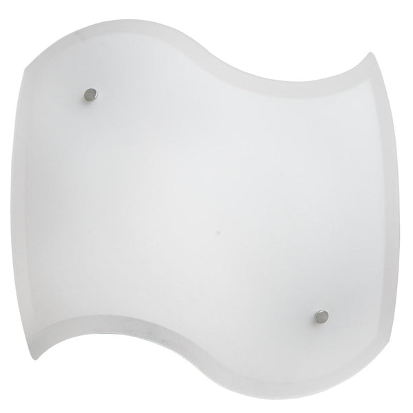 Plafoniera 2xE27 Finali Cromo Vetro Lastra Bianco E-Energy Elda acquista