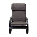 Poltrona  in Tessuto e Legno con Cuscino 67x82xH94cm Grigio