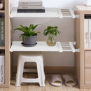 Mensola Estensibile per Armadi 35x45cm Scaffale Telescopico per Mobili Bianca