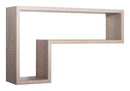 Mensola da Parete a Forma di L 61x37x15,5 cm in Fibra di Legno Lettera Rovere Sagerau