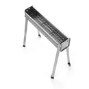 Barbecue per Arrosticini Ompagrill BBQ0066 a Legna o Carbone Uso a Terra o Caminetti Area di Cottura 66x14,5 cm Predisposto per Spiedo In Acciaio Inox