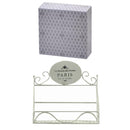 Mensola Rettangolare 26,5x10xh25 cm in Metallo Paris Bianca