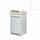Mobile Lavatoio in Ceramica 1 Anta con Strofinatoio in Legno Massello 45x50x86A cm Bianco Opaco