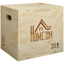 Plyo Box 40,5x35,5x30,5 cm a 3 Altezze Jumping Box Pliometrico Capacità 120kg in Legno      