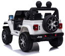 Macchina Elettrica per Bambini 12V 2 Posti con Licenza Jeep Wrangler Rubicon Bianca