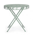 Tavolo Rotondo Fisso Ø 70x74 cm Harriet in Acciaio Salvia