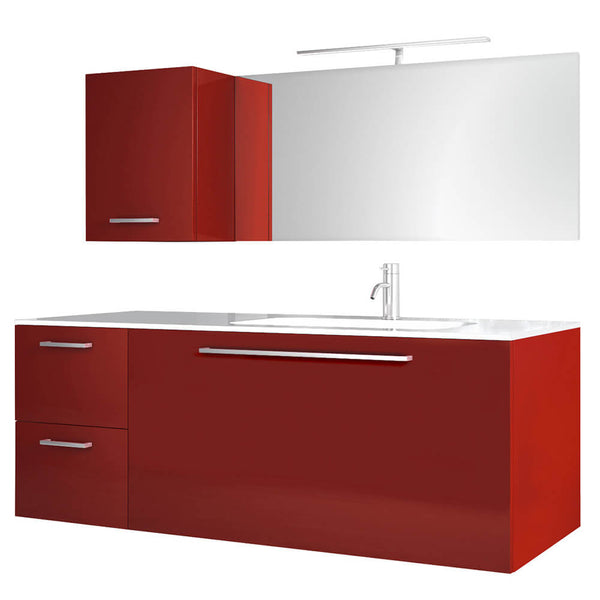 prezzo Mobile da Bagno sospeso Samoa 01 Laccato Rosso TFT