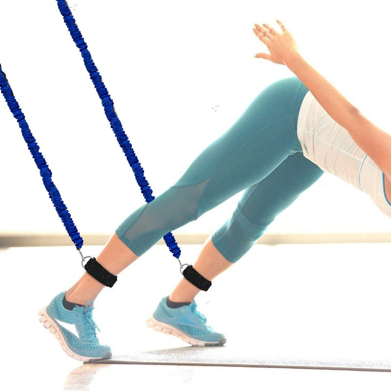 Bande Elastiche di Resistenza con  Ganci Cintura e Borsa Nere