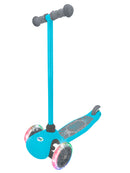 Monopattino per Bambini a 3 Ruote Lean-to-Steer Luci LED Cuscinetti ABEC-5 Azzurro 