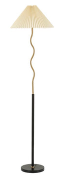 Lampada da Terra Closy Ø46x172 cm in Ferro e Plastica Nero e Oro      