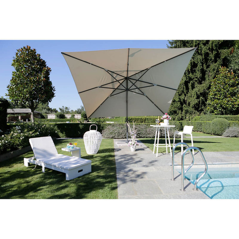 Ombrellone da Giardino Decentrato 3x3m in Alluminio Montana Nero