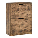 Mobile Scarpiera 2 Ante 62,5x26x81 cm 6 Paia di Scarpe in Legno Marrone