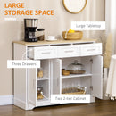 Credenza Moderna 3 Cassetti e 3 Ante 101x39x82 cm in MDF e Truciolato Bianco