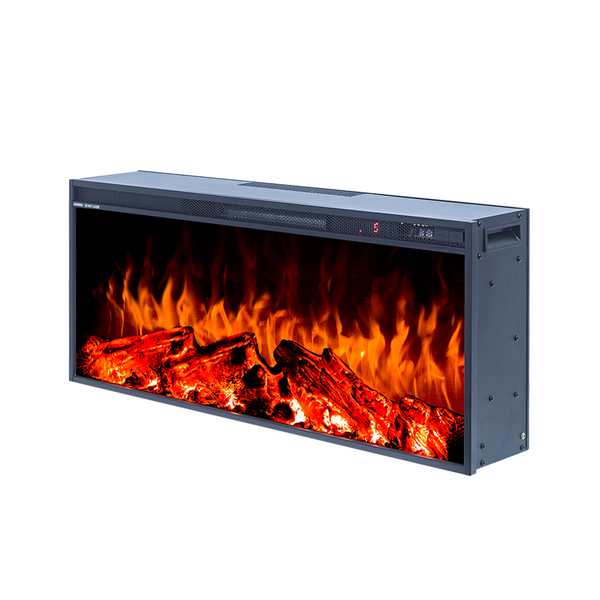 Camino Elettrico da Incasso 36,7x88,3x15,9 cm Effetto Fiamma 1500W Tasmania Nero prezzo