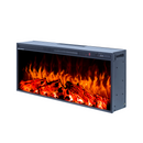 Camino Elettrico da Incasso 36,7x88,3x15,9 cm Effetto Fiamma 1500W Tasmania Nero
