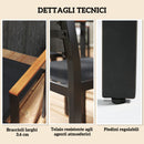 Set da Giardino 7 Pezzi con Tavolo da Pranzo e 6 Sedie Impilabili Teak     