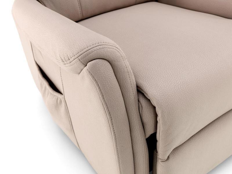 Poltrona Alzapersona Elettrica 1 Motore in Similpelle Tortora