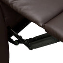 Divano 3 Posti Reclinabile Manuale 194x97x101 cm in Similpelle Rudy Marrone