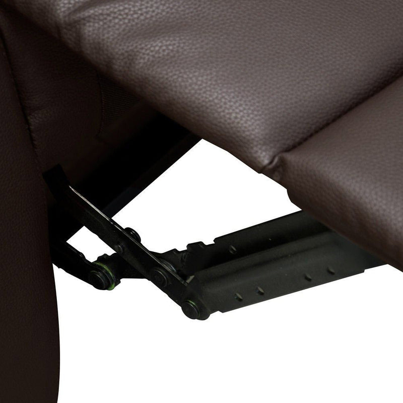 Divano 3 Posti Reclinabile Manuale 194x97x101 cm in Similpelle Rudy Marrone