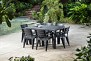Set 6 Sedie da Giardino Keter Julie 61,5x58,5x79 cm Effetto Legno Grafite 