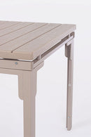 Tavolo Allungabile da Esterno 180-240x90 cm in Acciaio e HDPE Sarita Tortora  