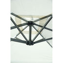 Ombrellone Palo Laterale da Giardino in Alluminio 3x2m con Manovella Vorghini Crank Antracite e Ecr