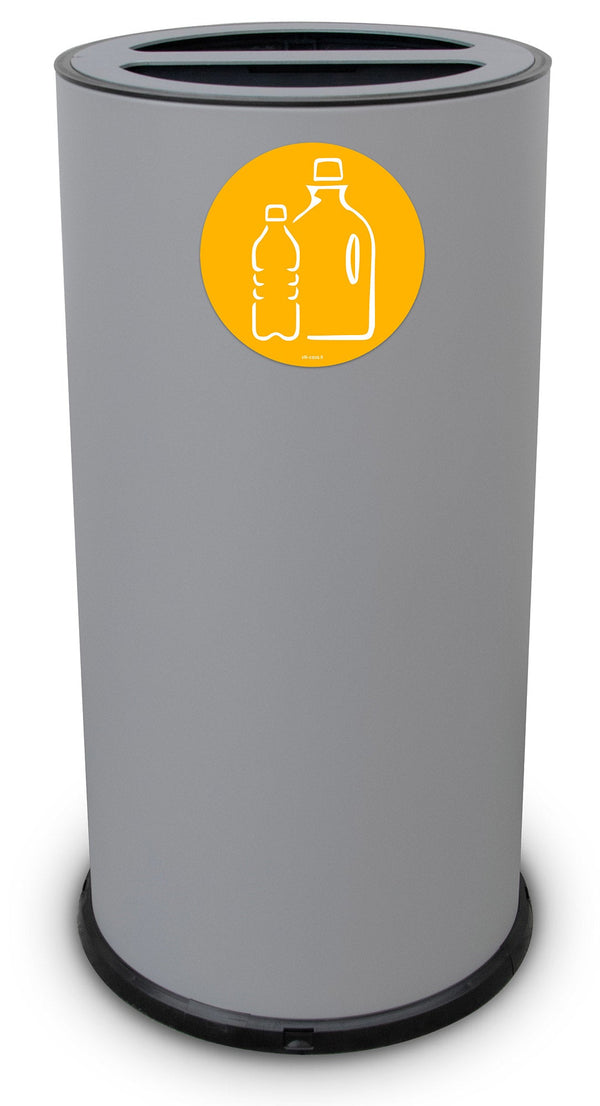 prezzo Pattumiera Per Raccolta Differenziata Ø35xh72 cm In Acciaio Verniciato 2 Scomparti Grigio