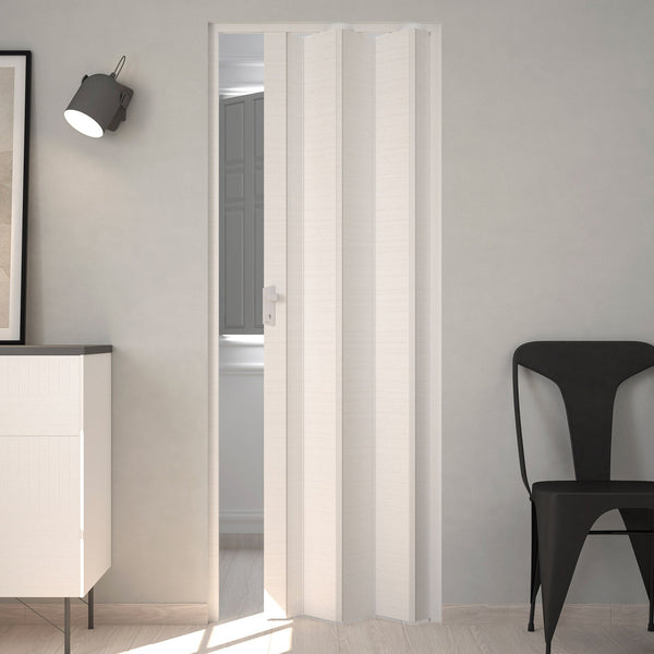 acquista Porta a Soffietto da Interno 83x214 cm in PVC Caroline Bianco Orizzontale