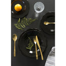 Servizio Piatti 18 Pezzi in Gres Villa d'Este Duchessa Nero