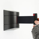 Tendinastro da Parete 10 m con Clip di Chiusura Nastro Nero