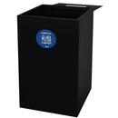 Contenitore per Raccolta Differenziata Capacità 100 L con Etichette 45x50x80 cm in Acciaio Verniciato Antracite