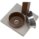 Fontana a Colonna Rubinetto Temporizzato con Base e Vaschetta Abbeveratoio Belfer 42/REX-P Ruggine