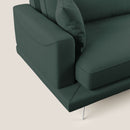 Divano 3 Posti 218x88x93 cm in Tessuto Verde