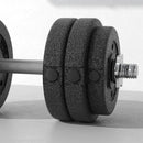 Set Pesi Manubri da 30 kg con 12 Dischi in Acciaio e Sabbia Nero   