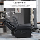 Poltrona Alzapersona Elettrica 96x93x105 cm in Similpelle Nero