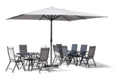 Ombrellone da Giardino 4x4 m Palo Ø67 mm Siviglia Grigio Chiaro