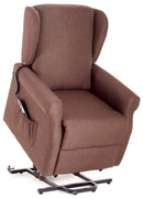 Poltrona Alzapersona Elettrica 2 Motori in Tessuto Vittoria Marrone