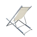 Sedia Sdraio Pieghevole 3 Posizioni in Ferro e Tessuto Oxford Matera Beige