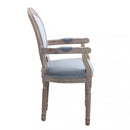 Poltrona Constance in Velluto Grigio 55x46x96 h cm in Velluto Grigio